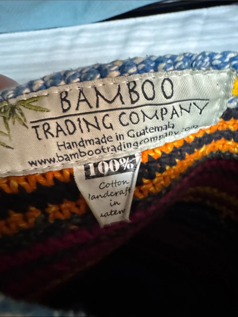 Bamboo Trading Company Handmade Multicolor Crochet Shoulder Bag